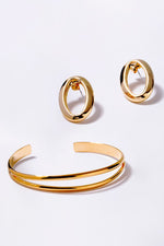 Load image into Gallery viewer, Olivia Oval Earring and Bracelet Set
