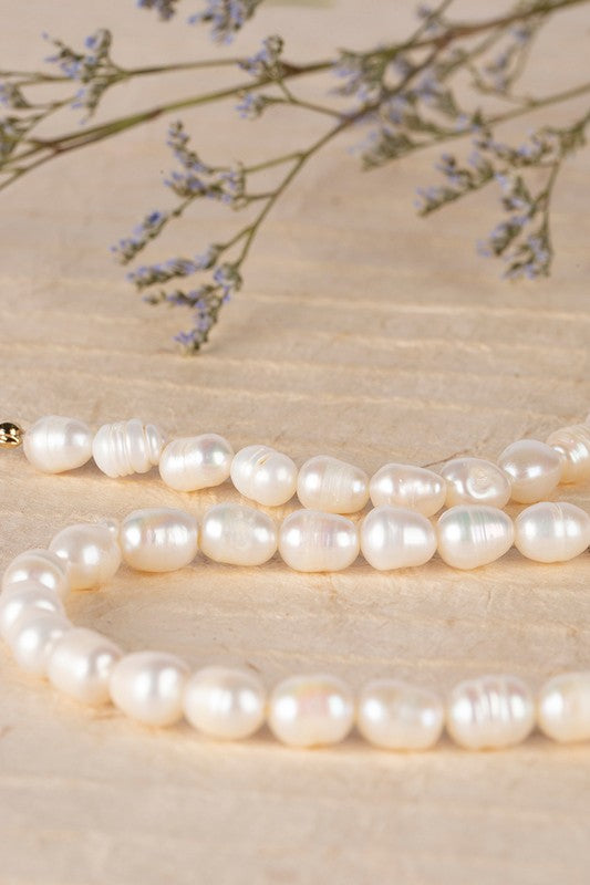 Vivian Natural Pearl Bracelet and Necklace Set