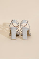 Load image into Gallery viewer, DEVIN-1 Silver Rhinestone Heels
