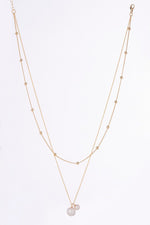 Load image into Gallery viewer, Nylah Pearl Pendant Gold Layered Necklace
