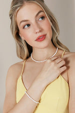 Load image into Gallery viewer, Vivian Natural Pearl Bracelet and Necklace Set
