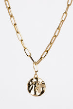 Load image into Gallery viewer, Journi Gold Coin Pendant Bracelet and Necklace Set
