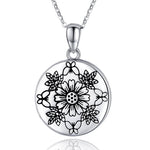 Load image into Gallery viewer, Silver Celtic Tree of Life Sunflower  Necklace
