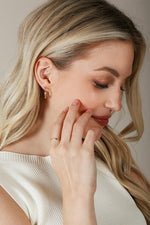 Load image into Gallery viewer, Saige Gold Ripple Ring and Earring Set
