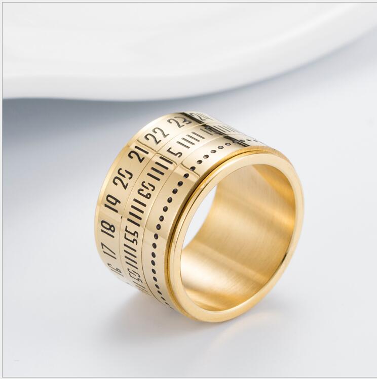 Smart Temperature Stainless Steel Ring Jewelry