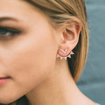 Load image into Gallery viewer, Illusion Pointed Arrow Stud Earrings
