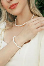 Load image into Gallery viewer, Maia Natural Pearl Bracelet and Necklace Set
