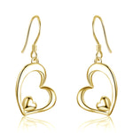 Load image into Gallery viewer, Heart Dangle Drop Earrings
