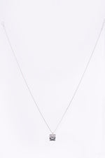 Load image into Gallery viewer, Rhea Silver Twisted Ring and Square Pendant Necklace Set
