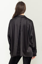 Load image into Gallery viewer, Completely Charmed Oversized Satin shirt
