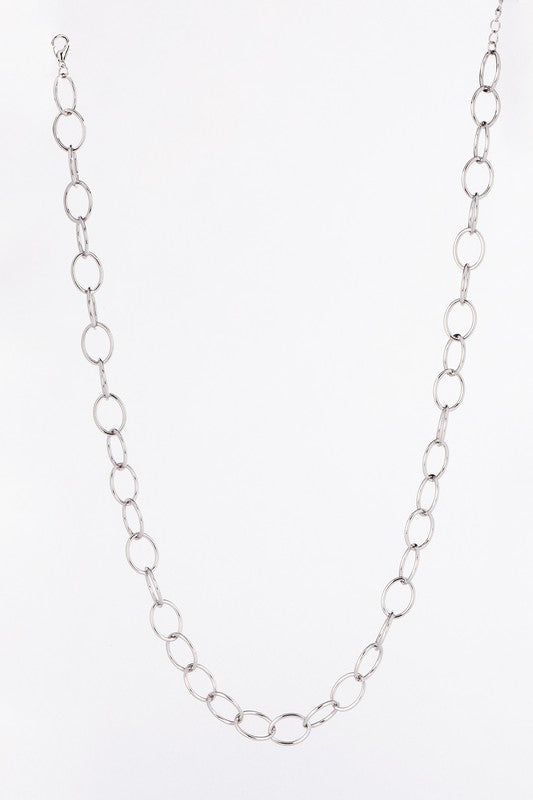 Indie Silver Chain Bracelet and Necklace Set