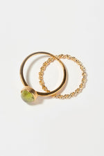 Load image into Gallery viewer, Rylie Natural Stone Two-Piece Gold Ring Set
