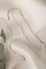 Load image into Gallery viewer, Nola Gold Chain Pearl Bracelet and Necklace Set
