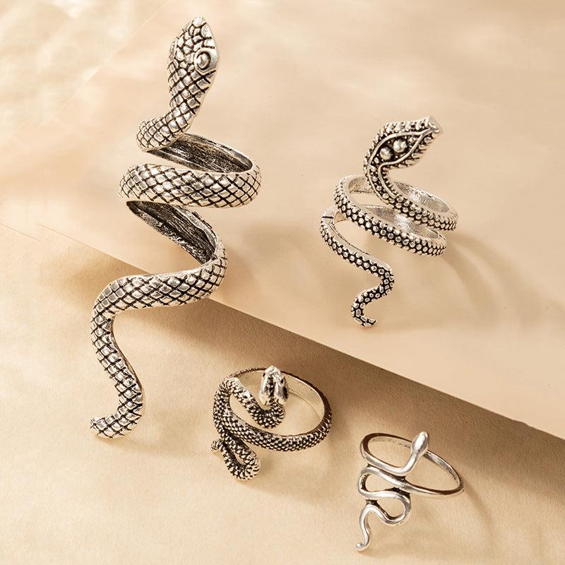 Collection of Snake Print Rings