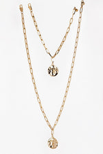 Load image into Gallery viewer, Journi Gold Coin Pendant Bracelet and Necklace Set
