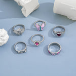 Load image into Gallery viewer, Sadie Silver and Pink Diamond Ring Set
