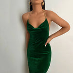 Load image into Gallery viewer, Nina Halter Back Chain Strap Dress
