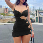 Load image into Gallery viewer, Azaria Thin Strap Cut-out Mini Dress
