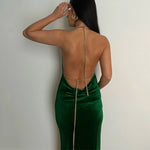 Load image into Gallery viewer, Nina Halter Back Chain Strap Dress
