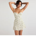 Load image into Gallery viewer, Irene Low-cut Backless Floral Dress
