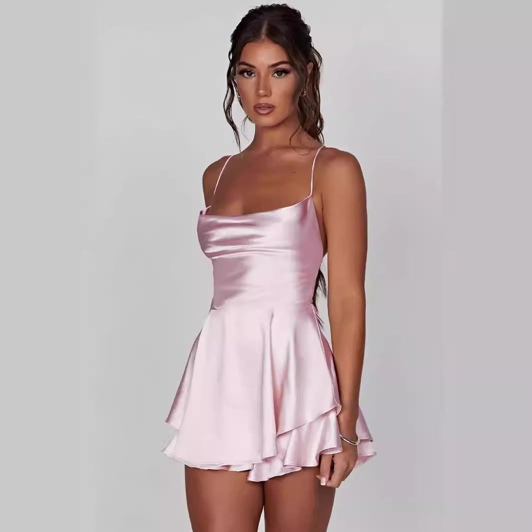 Amiri Criss cross Open Back Mini Dress