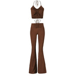 Load image into Gallery viewer, Lily Two-piece Wide-leg Pants Set
