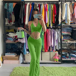 Load image into Gallery viewer, Lily Two-piece Wide-leg Pants Set
