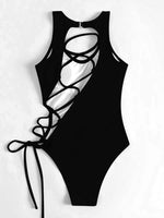 Load image into Gallery viewer, Abigail One-Piece Lace-up Swimsuit
