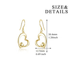 Load image into Gallery viewer, Heart Dangle Drop Earrings
