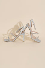 Load image into Gallery viewer, DEVIN-1 Silver Rhinestone Heels
