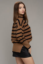 Load image into Gallery viewer, Stripe Turtleneck Knit
