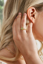 Load image into Gallery viewer, Rylie Natural Stone Two-Piece Gold Ring Set
