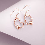 Load image into Gallery viewer, Heart Dangle Drop Earrings
