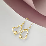 Load image into Gallery viewer, Heart Dangle Drop Earrings
