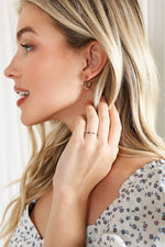 Load image into Gallery viewer, Saige Silver Ripple Ring and Earring Set
