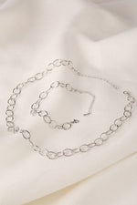 Load image into Gallery viewer, Indie Silver Chain Bracelet and Necklace Set
