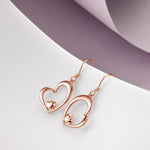 Load image into Gallery viewer, Heart Dangle Drop Earrings
