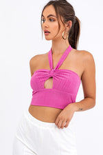 Load image into Gallery viewer, Halter Bandeau Crop Top
