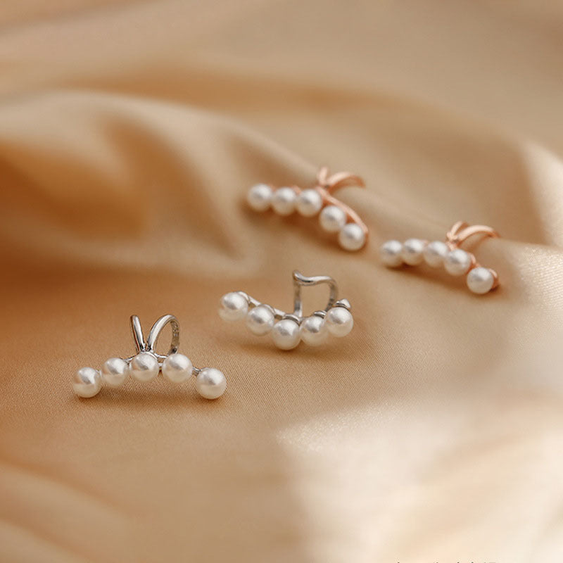 Silver Pearl Earclip