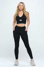 Load image into Gallery viewer, 2 Piece Activewear Set with Cut-Out Detail
