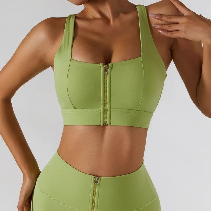 Dani Front Zip Sports Bra