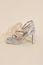 Load image into Gallery viewer, DEVIN-1 Silver Rhinestone Heels
