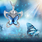 Load image into Gallery viewer, Silver Cremation Butterfly Urn Necklaces
