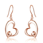 Load image into Gallery viewer, Heart Dangle Drop Earrings
