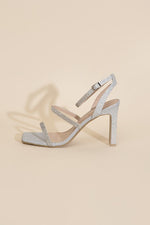 Load image into Gallery viewer, DEVIN-1 Silver Rhinestone Heels
