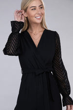 Load image into Gallery viewer, Sheer sleeve and Wide leg Jumpsuit
