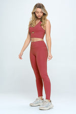 Load image into Gallery viewer, 2 Piece Activewear Set with Cut-Out Detail
