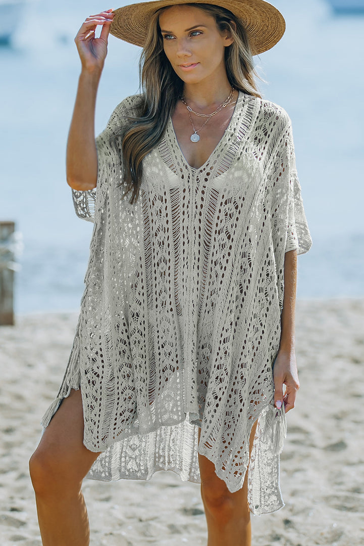 Lux V-Neck Slit Cover Up