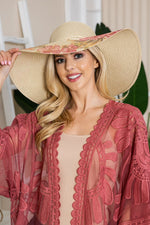 Load image into Gallery viewer, Justin Taylor Floral Bow Detail Sunhat
