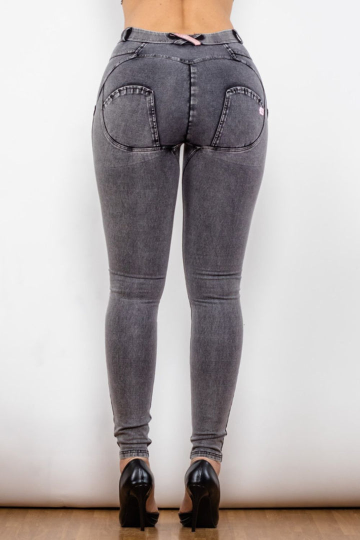 Nika Buttoned Skinny Long Jeans